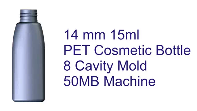 50MB 14mm 15ml PET Cosmetic Bottle 8 Cavity Mold 2